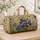 Vintage Blue Iris And Orange Daisy Botanical Meadow For Cottage Garden Travel Style Quilted Weekend Bag - 4