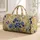 Vintage Blue Iris And Orange Daisy Botanical Meadow For Cottage Garden Travel Style Quilted Weekend Bag - 1