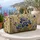 Vintage Blue Iris And Orange Daisy Botanical Meadow For Cottage Garden Travel Style Quilted Weekend Bag - 5