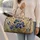 Vintage Blue Iris And Orange Daisy Botanical Meadow For Cottage Garden Travel Style Quilted Weekend Bag - 2