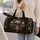 Gothic Baroque Skull With Ivory Florals On Black For Dark Academia Travel Style Fans Quilted Weekend Bag - 2