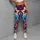 Bold Patriotic Starburst Americana Red White Blue Summer Festival Party Outfit Style Leggings - 4