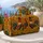 Vintage Folk Art Roosters With Mustard Florals For Farmers Market Weekends Women Quilted Weekend Bag - 5