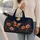 Moonlit Butterfly And Pink Daisies Enchanted Meadow Travel Style For Nature Lovers Quilted Weekend Bag - 2