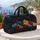 Colorful Folk Art Sheep In Midnight Meadow For Cozy Autumn Travel And Animal Lovers Quilted Weekend Bag - 5