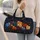 Colorful Folk Art Sheep In Midnight Meadow For Cozy Autumn Travel And Animal Lovers Quilted Weekend Bag - 2