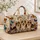 Tri Color Corgi Dogs With Butterflies For Pet Lover Road Trips And Overnight Getaways Quilted Weekend Bag - 4