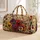Retro Pansy Garden Florals In Autumn Jewel Tones For Holiday Travel Style For Women Quilted Weekend Bag - 1