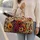 Retro Pansy Garden Florals In Autumn Jewel Tones For Holiday Travel Style For Women Quilted Weekend Bag - 2