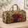Retro Pansy Garden Florals In Autumn Jewel Tones For Holiday Travel Style For Women Quilted Weekend Bag - 4