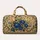 Khaki Blue Climbing Vine Florals For Vintage Travel Style And Holiday Gifting For Her Quilted Weekend Bag - 6
