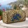Khaki Blue Climbing Vine Florals For Vintage Travel Style And Holiday Gifting For Her Quilted Weekend Bag - 5