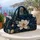 Deep Navy Magnolia And Teal Leaves For Elegant Getaways And Botanical Style Lovers Quilted Weekend Bag - 5