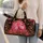Bubblegum Pink Lion With Crown Regal Jungle Pop Baroque Travel Statement For Women Quilted Weekend Bag - 2