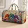 Three Jeweled Dragon Heads With Enchanted Florals For Fantasy Travel Style Lovers Quilted Weekend Bag - 1