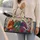 Three Jeweled Dragon Heads With Enchanted Florals For Fantasy Travel Style Lovers Quilted Weekend Bag - 2