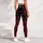 Crimson Rose Cascade On Black With Silver Vines For Elegant Holiday Party Nights Leggings - 4