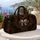 Gothic Romance Skulls With Crimson Roses And Thorn Heart For Dark Travel Style Lovers Quilted Weekend Bag - 5