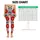 Retro Botanical Floral Vine With Red Daisies For Yoga, Fitness, And Weekend Style Leggings - 3
