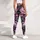 Moody Winter Floral Bouquet In Plum Lavender For Yoga Gym Lounge Activewear Style Leggings - 5