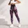 Moody Winter Floral Bouquet In Plum Lavender For Yoga Gym Lounge Activewear Style Leggings - 6