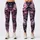 Moody Winter Floral Bouquet In Plum Lavender For Yoga Gym Lounge Activewear Style Leggings - 1
