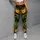 Neon Skeleton Bones And Jack O Lantern Pumpkins For Spooky Halloween Gym Style Women Leggings - 4