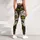 Golden Sugar Skull Floral Gothic Halloween Dia De Los Muertos Yoga Gym Style For Women Leggings - 5