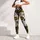 Golden Sugar Skull Floral Gothic Halloween Dia De Los Muertos Yoga Gym Style For Women Leggings - 6
