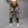 Golden Sugar Skull Floral Gothic Halloween Dia De Los Muertos Yoga Gym Style For Women Leggings - 4