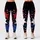 Patriotic Red White Blue Stars On Black For Fourth Of July Fitness And Festivals Leggings - 1