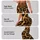Luxury Leopard Spots In Golden Tan For Chic Streetwear And Urban Night Out Style Leggings - 2