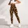 Luxury Leopard Spots In Golden Tan For Chic Streetwear And Urban Night Out Style Leggings - 5