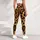 Luxury Leopard Spots In Golden Tan For Chic Streetwear And Urban Night Out Style Leggings - 4