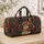 Boho Cat Face With Teal Eyes And Paisley Florals For Colorful Travel Style Lovers Quilted Weekend Bag - 4