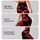 Red Lipstick Kiss Marks On Black For Romantic Date Night Streetwear Style Women Look Leggings - 2