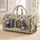 Blue Roses And Vintage Books Literary Botanical Boho Library Travel Gift For Readers Quilted Weekend Bag - 1