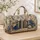 Blue Roses And Vintage Books Literary Botanical Boho Library Travel Gift For Readers Quilted Weekend Bag - 4