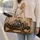 Enchanted Library Dragon With Antique Books For Autumn Fantasy Readers And Gift Giving Quilted Weekend Bag - 2