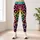 Neon Leopard Rosettes With Tropical Tie Dye Colors For Festival Streetwear Women Leggings - 6