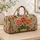 Tulip Garden Florals With Ivory Folk Vines For Autumn Travel And Market Days For Her Quilted Weekend Bag - 4