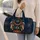 Indigo Boho Dreamcatcher Mandala With Feathers And Desert Stars For Festival Travel Style Quilted Weekend Bag - 2