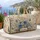 Cobalt Blue Daisy And Butterfly Floral Garden For Travel Getaways And Bridesmaids Quilted Weekend Bag - 5
