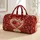Cranberry Floral Heart Boho Motif For Romantic Getaways And Bridal Travel For Her Quilted Weekend Bag - 1