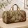 Cream Persian Kittens In Vintage Botanical Garden For Overnight Getaways And Cat Moms Quilted Weekend Bag - 4