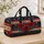 Heritage Americana Poppy Florals With Navy Stars And Crimson Stripes For Travel Style Quilted Weekend Bag - 4