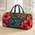 Tropical Hummingbird Florals For Resort Travel And Beach Getaways With Name Accent Quilted Weekend Bag - 1