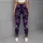 Gothic Violet Rose Botanical Noir Floral Style For Yoga Studio And Night Out Women Leggings - 5