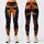 Orange Twilight Witch On Broom With Jack O Lantern Halloween Vintage Comic Goth Style Leggings - 1