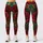 Crimson Rose Leopard Turquoise Botanical Tattoo Style For Bold Romantic Outfit Looks Leggings - 1